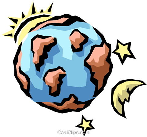 Moon Clipart Jpeg - Earth Sun And Moon (480x449)