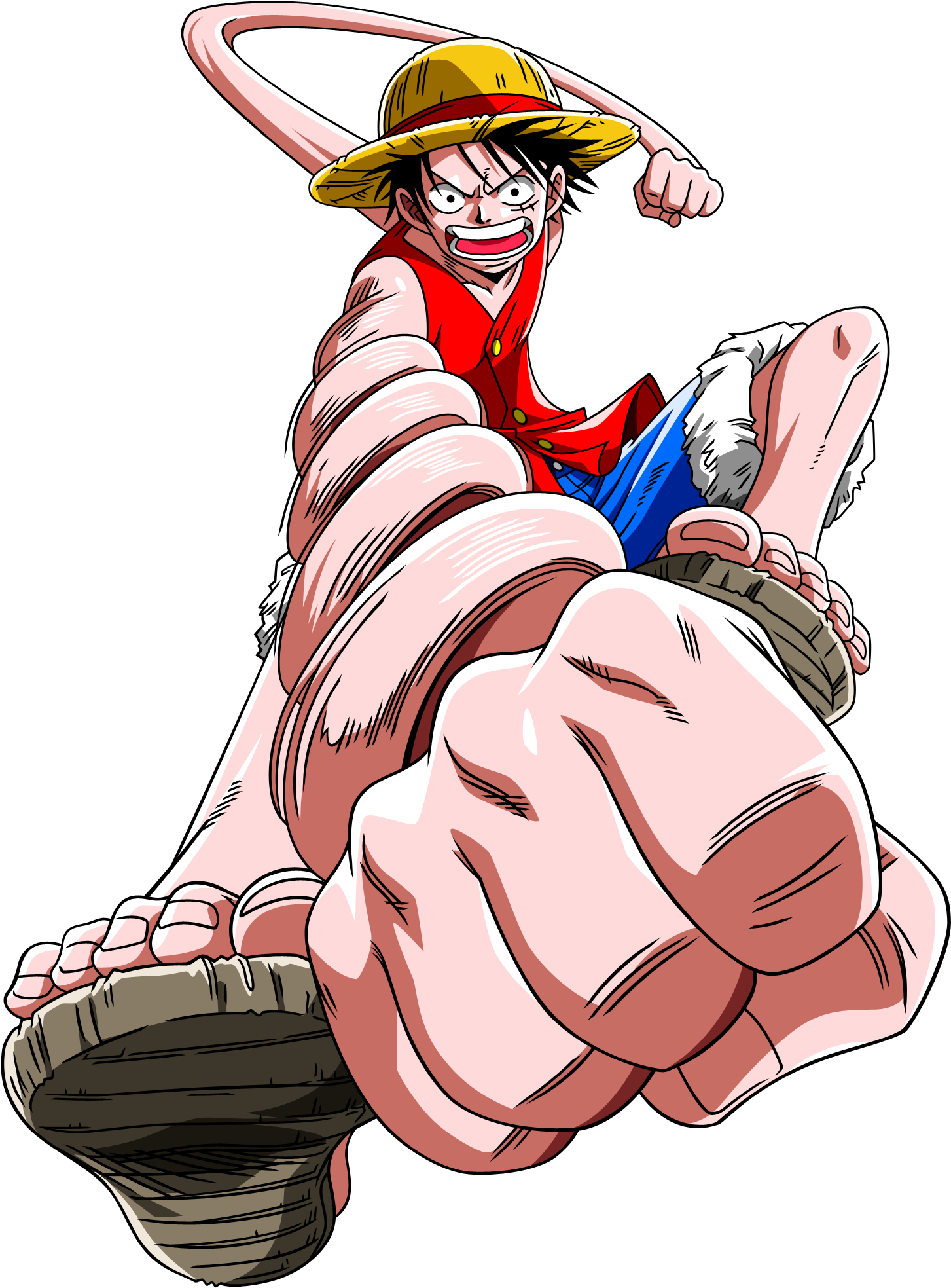 One Piece Luffy Clipart - Monkey D Luffy Png (1500x2012)