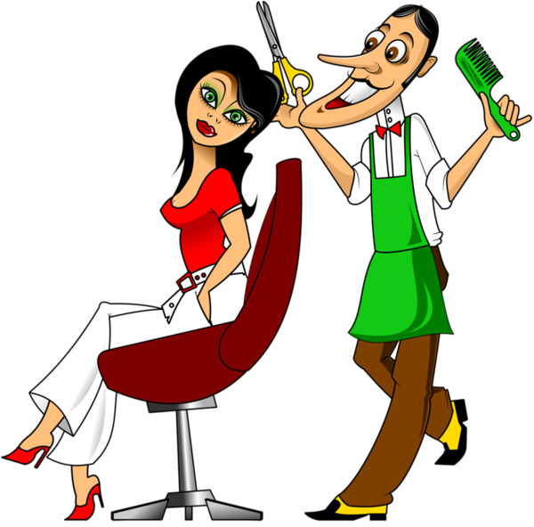 Personnages, Illustration, Individu, Personne, Gens - Coiffeur (600x592)