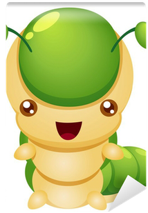 Illustration Of Cartoon Worm Vector Wall Mural • Pixers® - Imagenes De Animales Estudiando Caricatura (400x400)