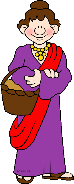 Roman Woman - Clipart Colonial America (295x648)