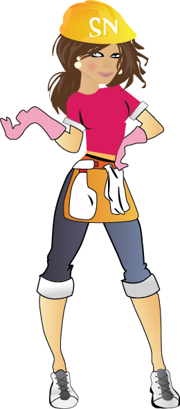Feminine, Modern, Cleaning Service Illustration Design - Cleaning Ladies Cartoons (260x589)