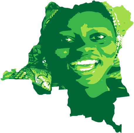 Drc Map With Face Of Woman - Democratic Republic Of Congo Flag (470x470)