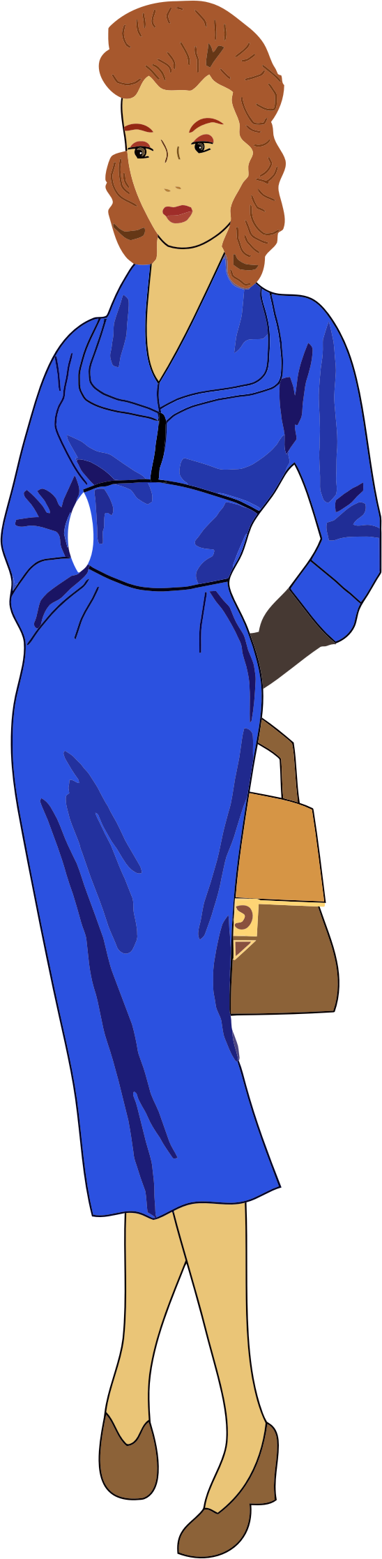 1940s Woman - 1940's Women Clip Art (548x2234)