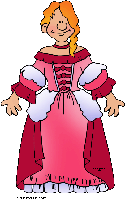 Woman Clipart Colonist - Middle Colonies (436x648)