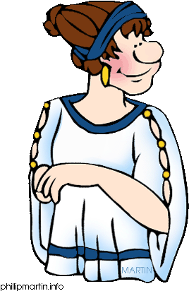 Greek Woman Clipart - Daily Life Ancient Greece (314x450)