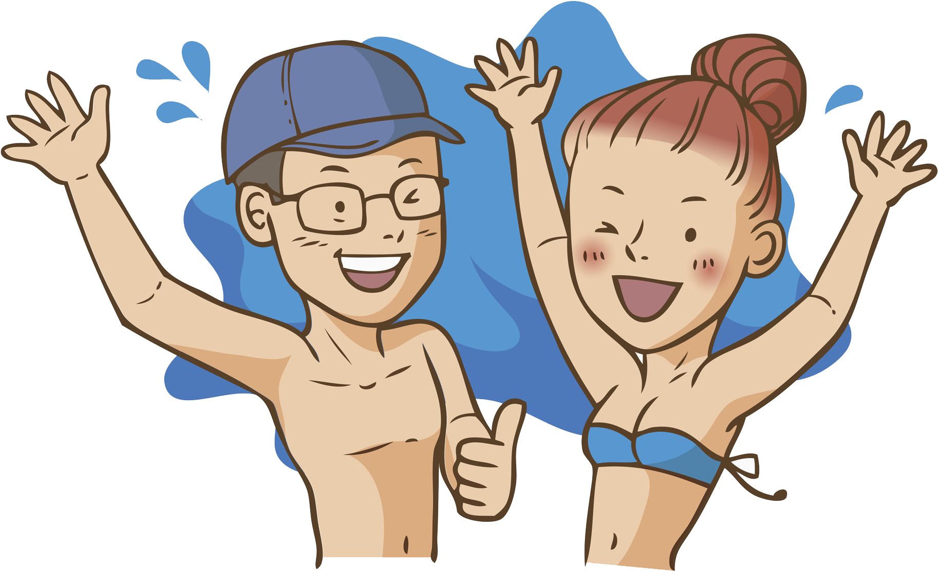 Woman Summer Clip Art - Man And Woman Summer Art (2223x1571)