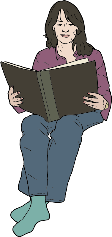 Lady Woman Reading Clip Art - Woman Reading Clipart (800x800)