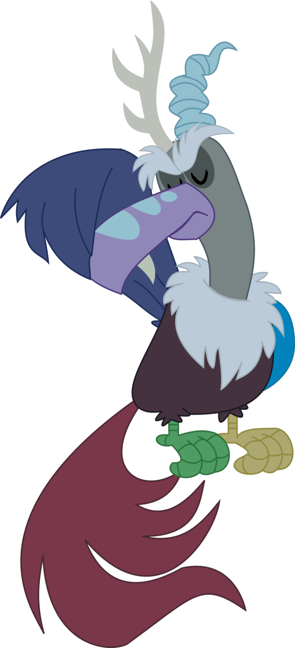 [mlp Vector] Discord Preening By Cosmic-dash - Mlp Discord Vector (603x1324)
