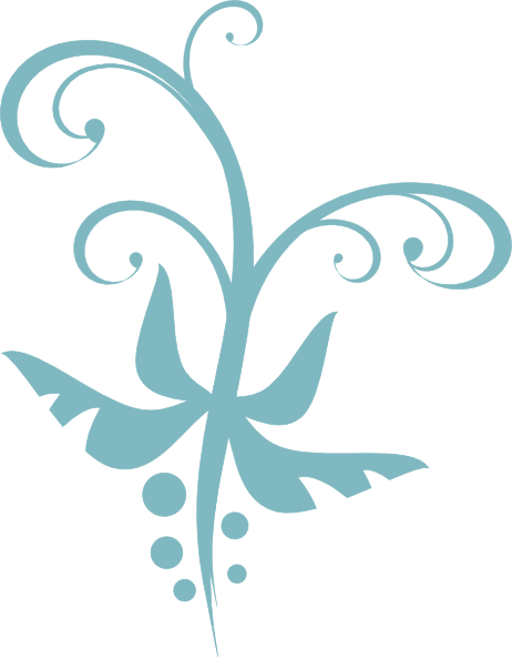 Blue Swirls Svg Clip Arts 462 X 594 Px - Quinceanera Clip Art (462x594)