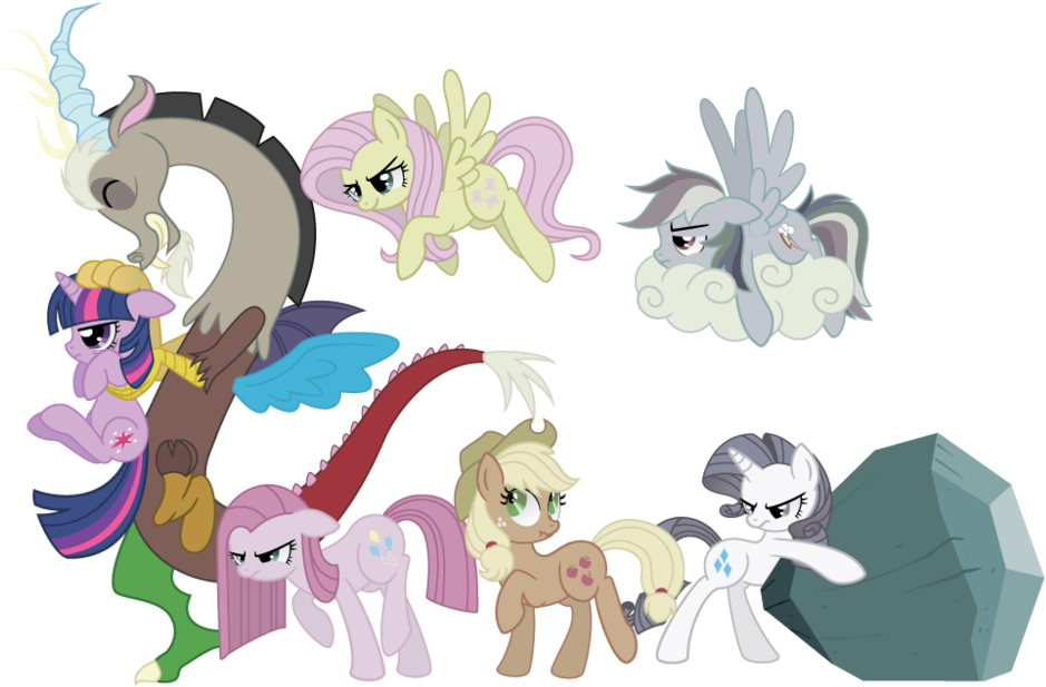 Discord And Friends By Sambaneko - My Little Pony: Friendship Is Magic (1024x689)