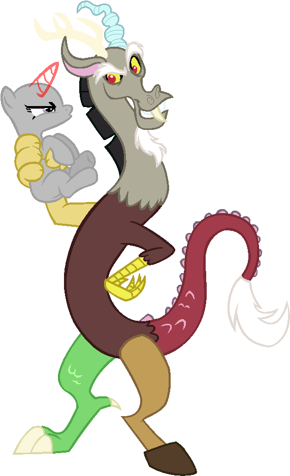 Pinkie And Discord Requested By Potsy1 By Staticshockmlp - Pony (590x946)