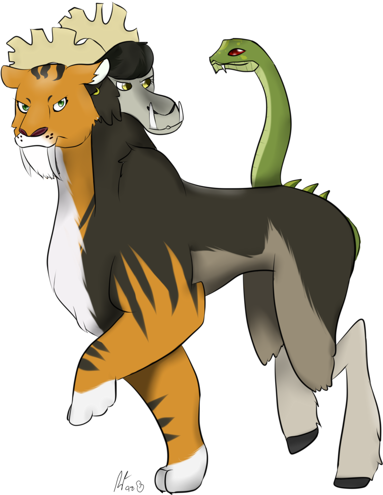 Rainbowpotato98, Chimera, Chimera Sisters, Multiple - Cartoon (863x1024)