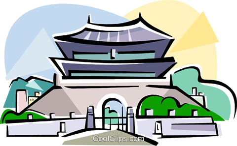 Korea The South Gate Of Seoul Royalty Free Vector Clip - South Korea Landmark Png (480x297)