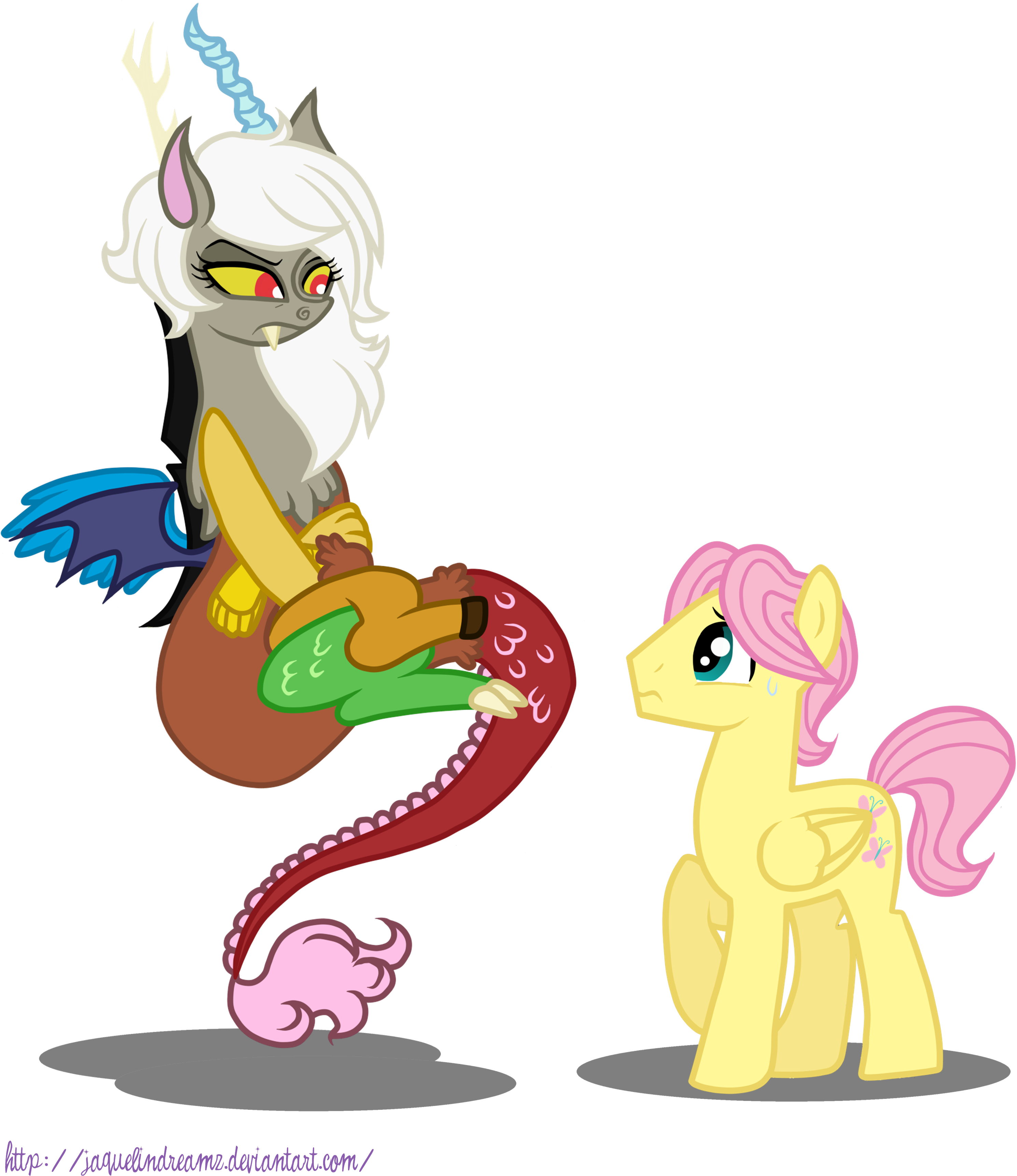 Discord - Discord X Fluttershy Kids (3000x3472)