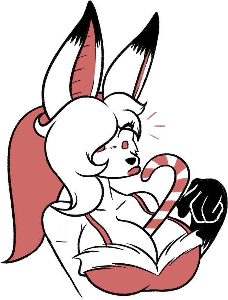 Candy Cane Cleavage By Frost-lock - Cartoon (795x1004)