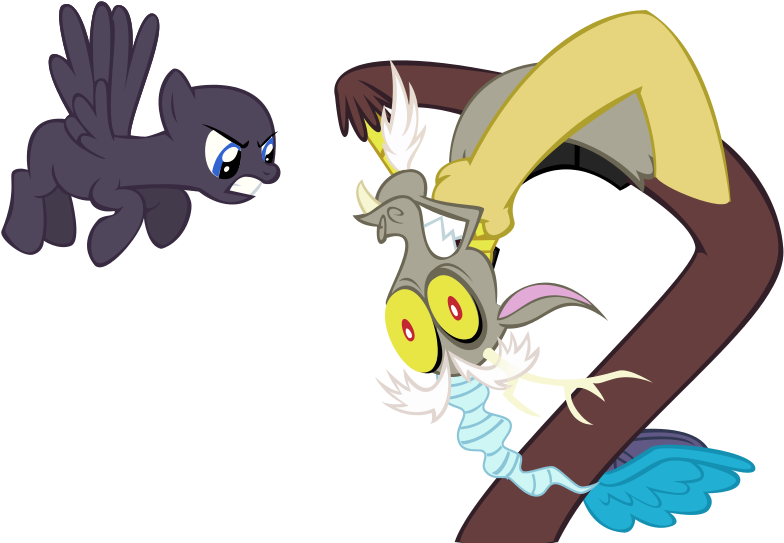 Discord My Little Pony - Discord And Oc Base (1000x563)