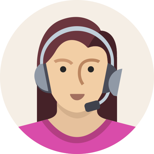 Customer Care Agent - Support Girl Icon (512x512)
