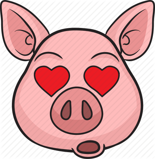 Animal, Cartoon, Cute, Emoji, Pig - Pig Face Cartoon (497x512)
