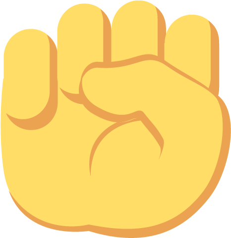 Raised Fist Emoji Emoticon Vector Icon - Significado Emoji Mao Fechada (512x512)