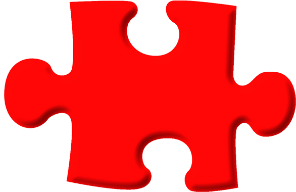 Red Jigsaw - Puzzle Pieces Clip Art (600x397)