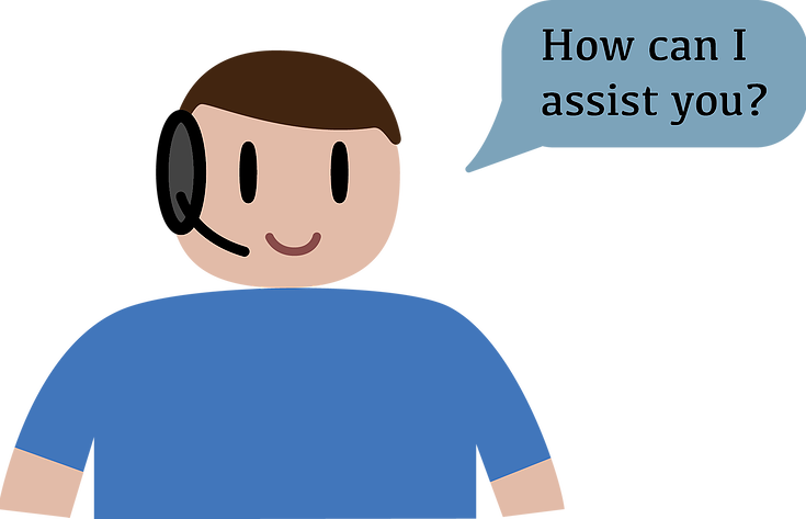 All Customer Service Representative Are Located In - Cartoon (735x473)