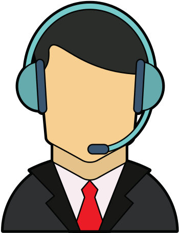 Faceless Guy Customer Service Icon - Cartoon (550x550)