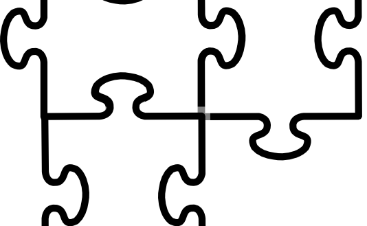 Big Puzzle Piece Coloring Page Pieces Free Clip Art - Puzzle Piece Clip Art (534x329)