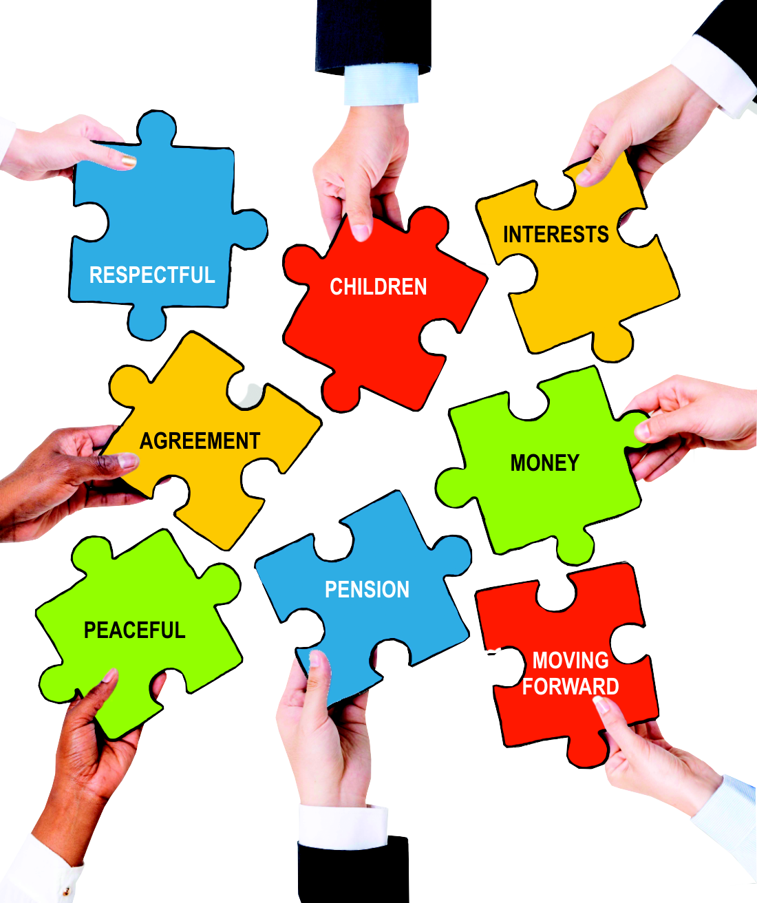 Hands And Puzzle Pieces - Board Of Directors Clip Art (1100x1312)