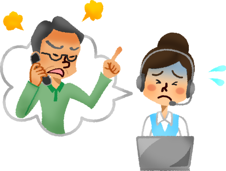 Complainer And Call Center Operator - Cliente Enojado Png (462x350)