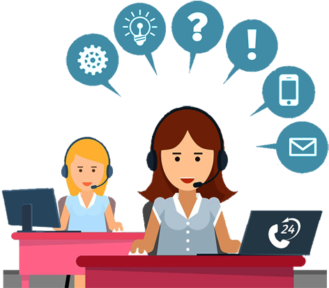 Telephone Service Facility Set Up To Handle A Large - Cartoon (570x500)