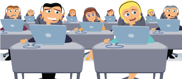 Increase The Roi Of Your Call Center - Cartoon (600x330)