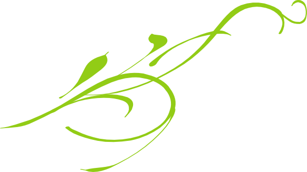 Green Leaf Swirl Clip Art - Swirl Clip Art (600x337)