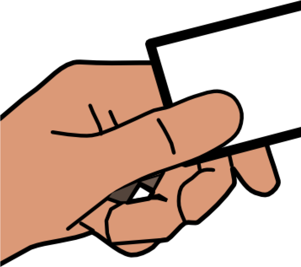 Card Clipart Cartoon Hand Card Clip Art At Clker Vector - Clipart Hand Holding Ticket (1024x1024)