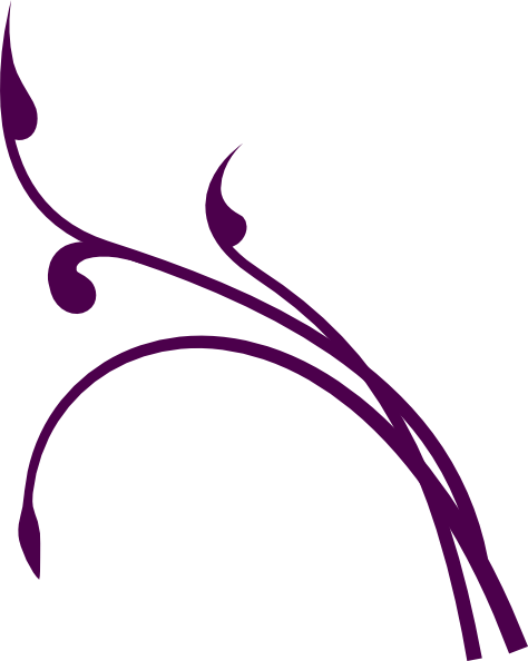 Purple Flower Vines Clipart - Branch Clip Art (474x594)