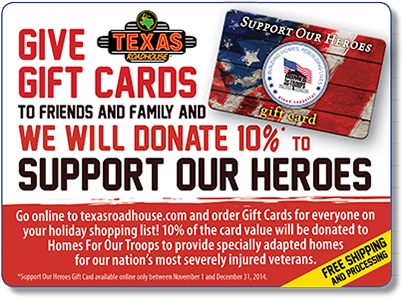 Texas Roadhouse Gift Card-mobile - Texas Roadhouse (480x327)