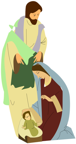 Nativity Vector Graphics - Nativity Scene Clip Art (353x500)