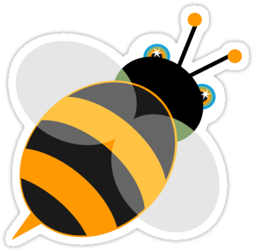 Vector Graphic Bee • Also Buy This Artwork On Stickers, - Animated Bee Animated Bee Oval Ornament (375x360)
