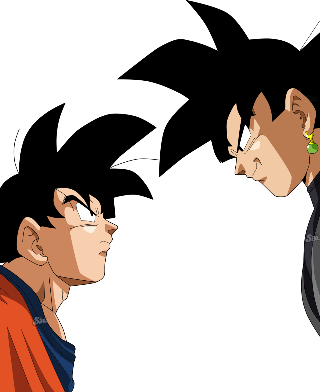Goku Vs Goku Black By Saodvd - Goku Black Vs Goku (1024x1253)