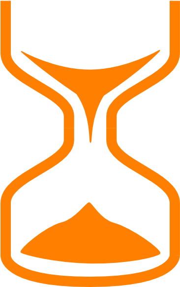 Orange Hourglass Clip Art At Clker - Hourglass Clipart Orange (366x594)