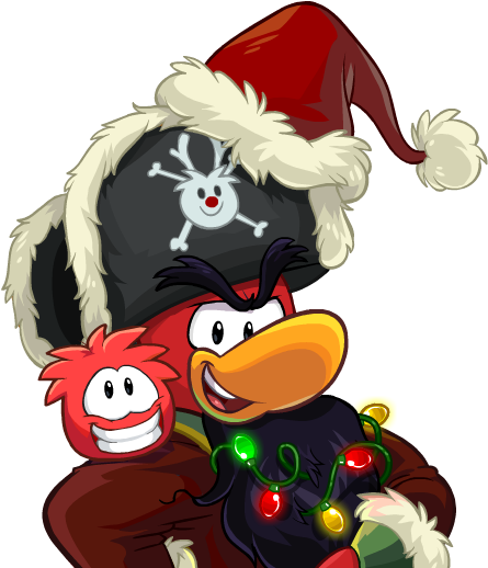 Rockhopper's Santa Hat - Cartoon (600x600)