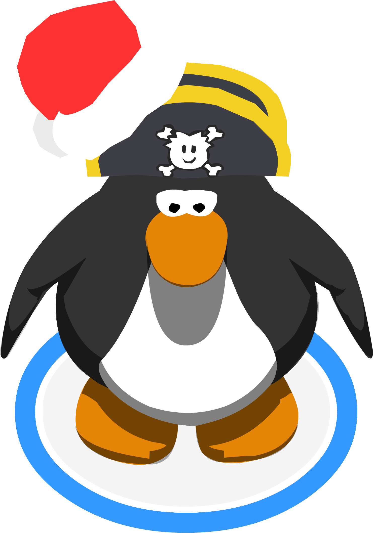 Rh Santa Hat In-game Sprite - Club Penguin Santa Hat Ingame (1482x2120)