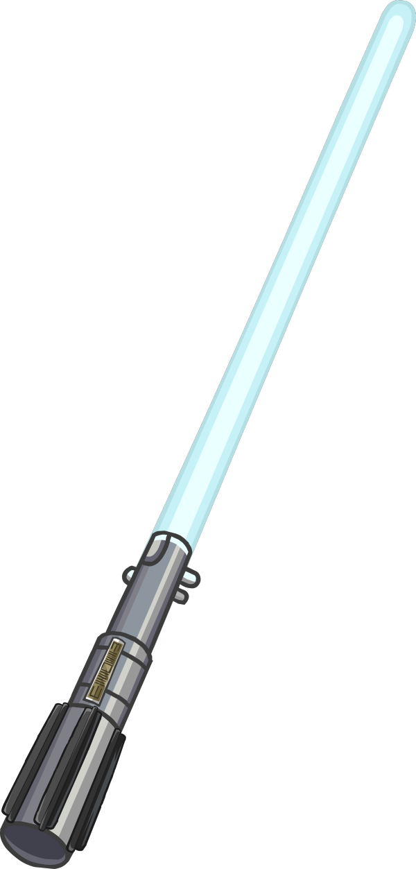 Laser Clipart Luke Skywalker Lightsaber - Star Wars Club Penguin Codes (600x1253)