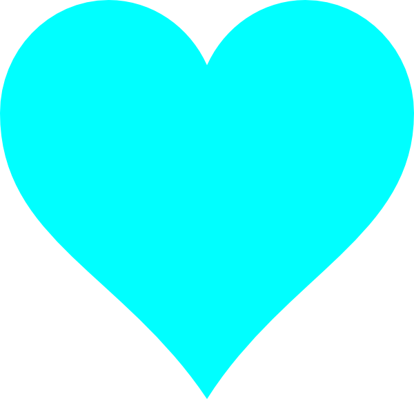 Light Blue Heart Clip Art At Clker - Light Blue Love Heart (600x578)