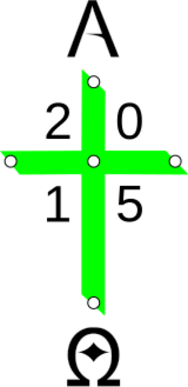 Paschal Candle Symbols - Clip Art (600x1234)