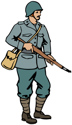 Italian Soldier Of Ww2 Vector - World War 2 Soldier Png (353x500)
