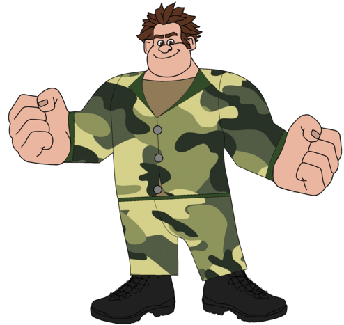 Wreck It Ralph Wallpaper Possibly Containing Anime - Army Animation (500x471)