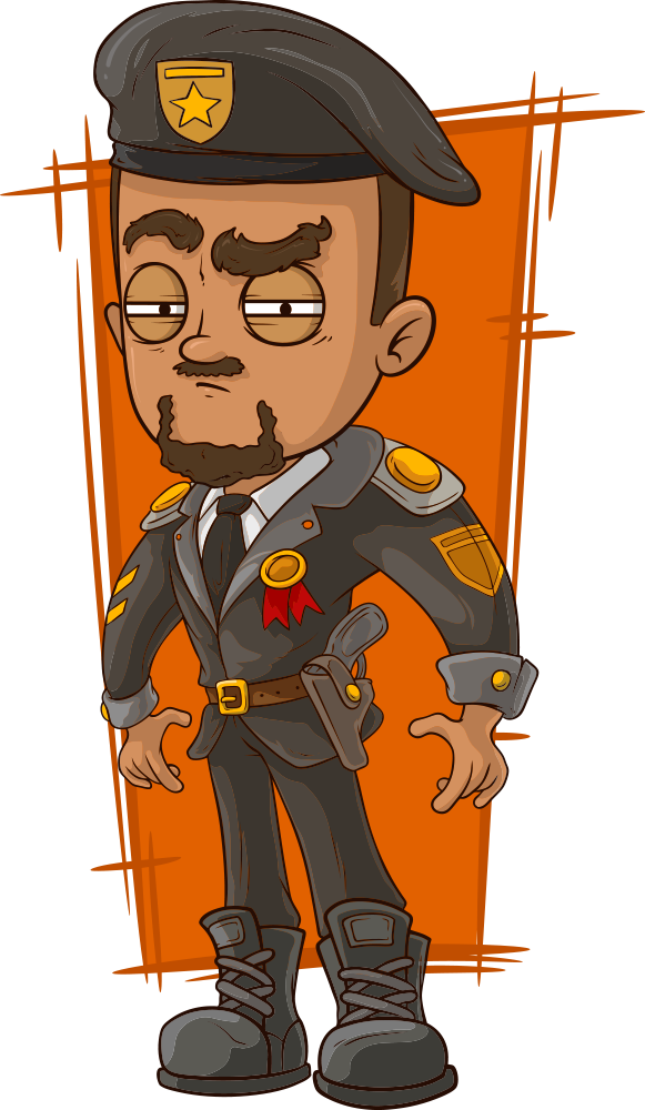 Cartoon General Of The Army Army General - General Dessin (581x1000)