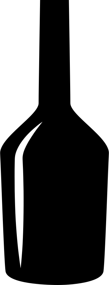 Black Wine Bottle Glass Shape Comments - Vase (376x980)