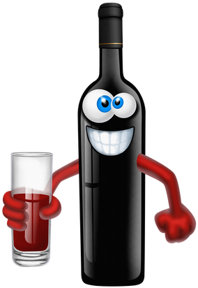 Bottle Cheer Clipart - Bouteille De Vin Dessin (299x440)